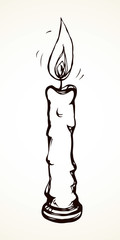 Candle. Vector drawing