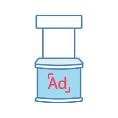 Promotional stand color icon