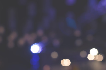 ิblue bokeh blurred abstract light wallpaper background.