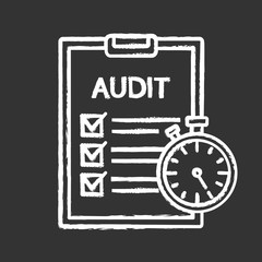 Operational audit chalk icon