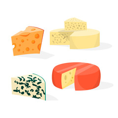 Cheese set. Collection of different types of cheese