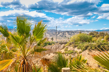 Fototapeta na wymiar Desert landscape in Andalusia, Spain