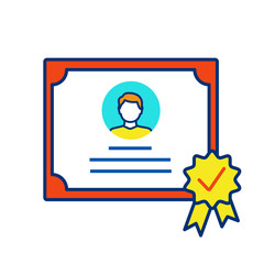 Certificate color icon