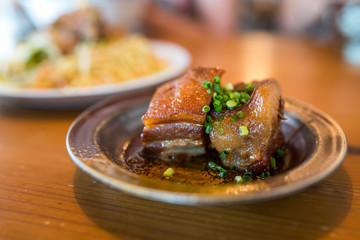 Pork belly in Okinawa restaurant