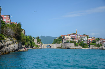 Fototapeta na wymiar Amasra is a small sea resort town in Bartin - Blacksea region in Turkey