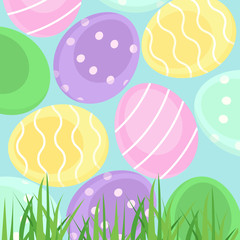 Colorful Easter eggs background