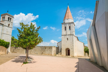 Roman-catholic church in Krk old town, Croatia