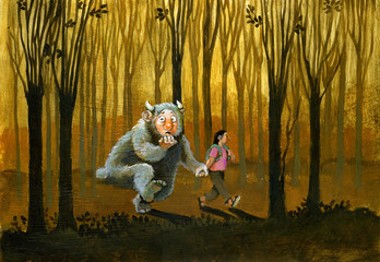 dominate your fear acrylic painting surreal artwork