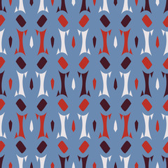 Seamless pattern with alternate geometric shapes. Retro abstract artwork.