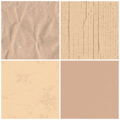 Fototapeta premium Vintage paper texture. Retro textured brown papers, craft cardboard and wrapping antique pages vector background textures set