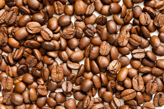 Roasted coffee beans, can be used as a background - Image