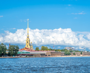 Fototapeta premium Bell tower of St. Peter&Paul cathedral, Russia