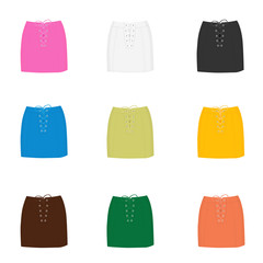 Skirt template, design fashion woman illustration - women skirt