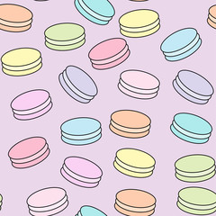 Macaroon vector illustration with lettering