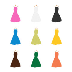 Skirt template, design fashion woman illustration - women skirt