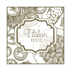 elegant frame victorian with italian food