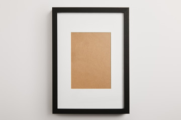 Fototapeta premium black decorative frame on white background