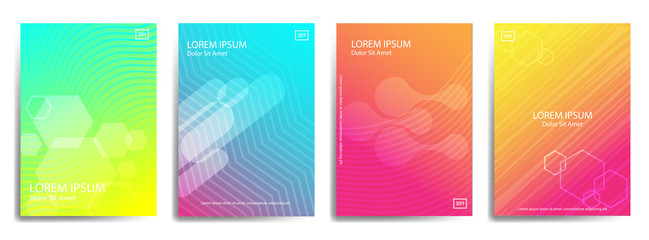 set cover design with abstract line