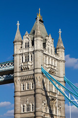 Fototapeta na wymiar Close up of the Tower Bridge on the River Thames, London