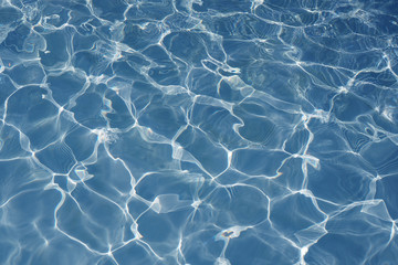 Surface of blue swimming pool texture background, Water in swimming pool.