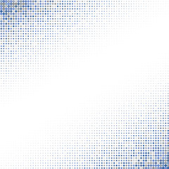  Composition of  blue and gray dots on white background.