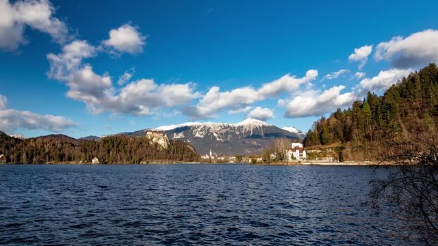 4K Timelapse Lake Bled Castle, Slovenia 5
