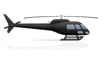 civilian passenger helicopter vector illustration