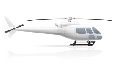 civilian passenger helicopter vector illustration