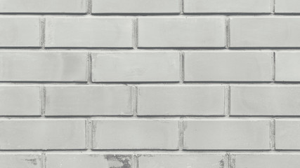 white brick wall texture and background with copy space