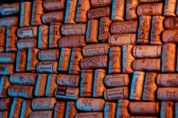 abstract background of wine corks