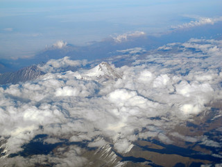 Clouds mountain landscape