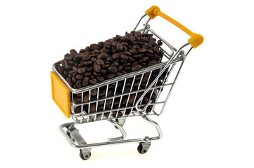 Concept of buying roasted coffee beans