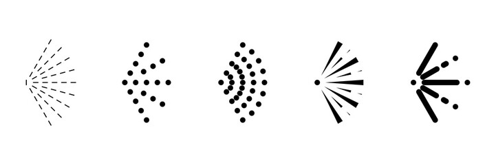 Set spray icon on a white background, vector
