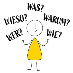 Figur hat viele Fragen