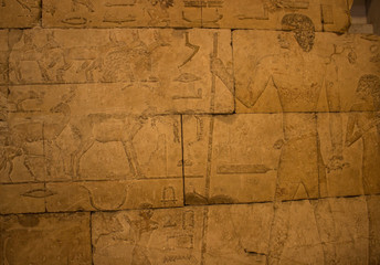 Fototapeta na wymiar wall with hieroglyphs