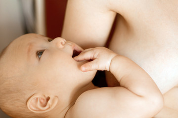 Mother Breast Feeding Baby