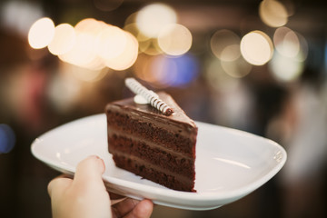 piece of chocolate cake