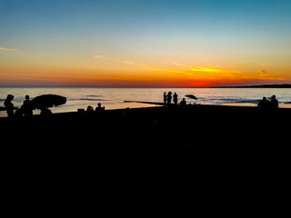 Fototapeta na wymiar Sunset Beach Scene, Atlantida, Uruguay