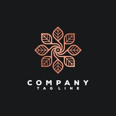 luxury leaf  logo design