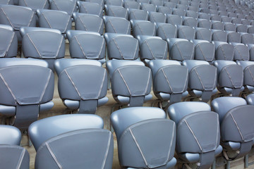 Rows of seats in football arena, VIP sector