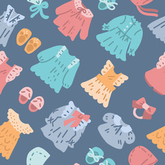 Newborn apparel vector set