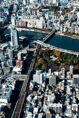 Fototapeta premium Tokyo high dense houses and buildings