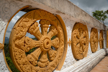 The top of Tiger Cave temple, Wat Tham Suea , Krabi region, Thailand