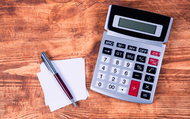 notebook and calculator