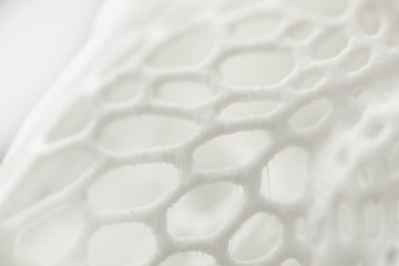 3D printed object close-up, mesh textured abstract background - obrazy, fototapety, plakaty