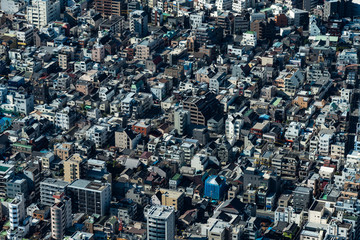 Tokyo high dense houses and buildings