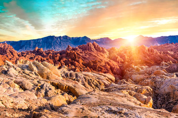 Fire Canyon in Valley of Fire Sate Park
