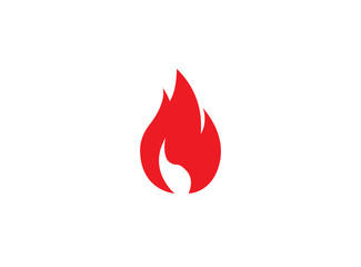 Red fire symbol and flame for logo design