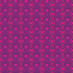 Seamless Pattern Love Pink Background