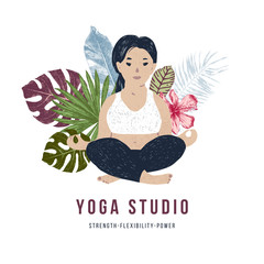 Body positive yoga concept